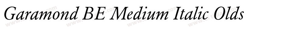 Garamond BE Medium Italic Oldstyle Figures字体转换